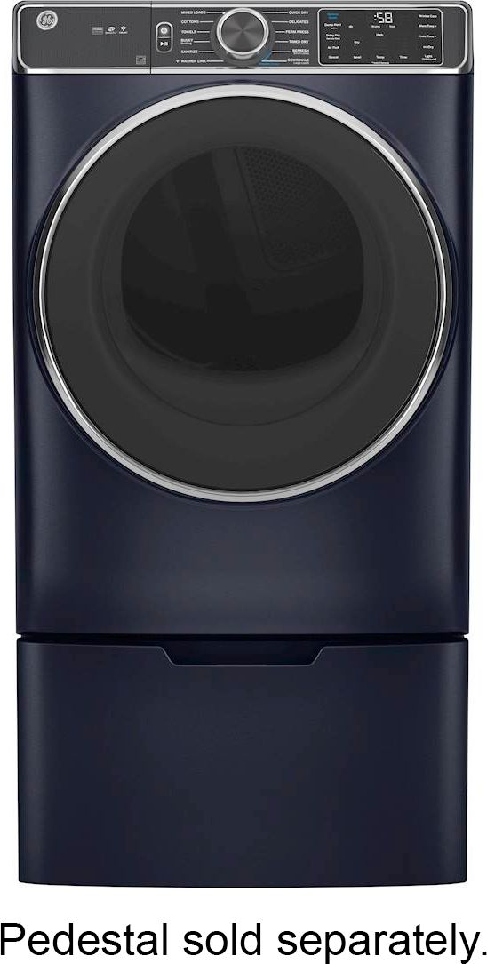 GE - 7.8 Cu. Ft. 12-Cycle Gas Dryer with Steam - Sapphire blue_4