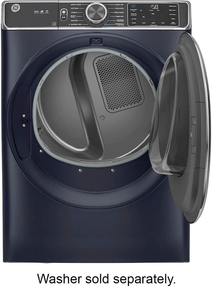 GE - 7.8 Cu. Ft. 12-Cycle Gas Dryer with Steam - Sapphire blue_2