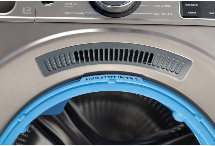 GE - 4.8 Cu Ft High-Efficiency Stackable Smart Front Load Washer w/UltraFresh Vent, Microban Antimicrobial & SmartDispense - Satin nickel_8