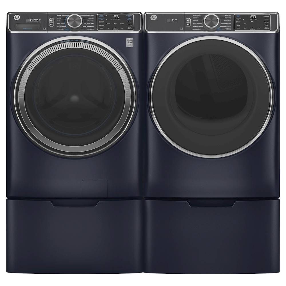 GE - 5.0 Cu Ft High-Efficiency Stackable Smart Front Load Washer w/UltraFresh Vent, Microban Antimicrobial & 1-Step Wash+Dry - Sapphire blue_7