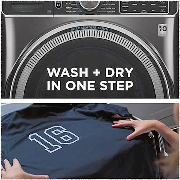 GE - 5.0 Cu Ft High-Efficiency Stackable Smart Front Load Washer w/UltraFresh Vent, Microban Antimicrobial & 1-Step Wash+Dry - Sapphire blue_13