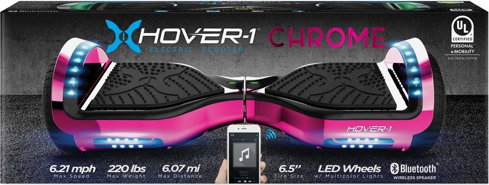Hover-1 - Chrome 2.0 Electric Self-Balancing Scooter w/6 mi Max Operating Range & 7 mph Max Speed - Pink_2