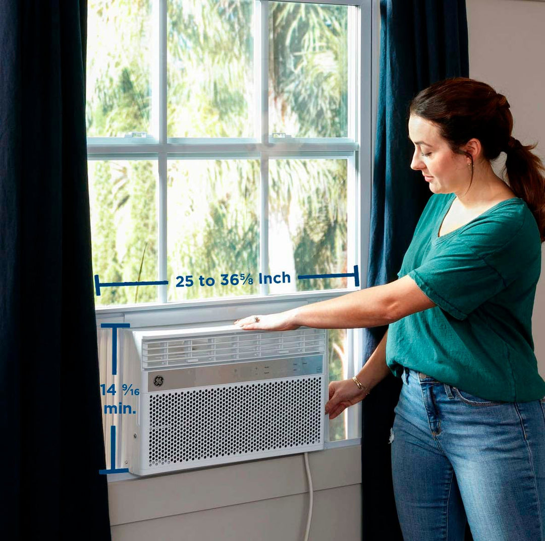 GE - 450 Sq. Ft. 10,000 BTU Smart Window Air Conditioner with WiFi and Remote - White_3