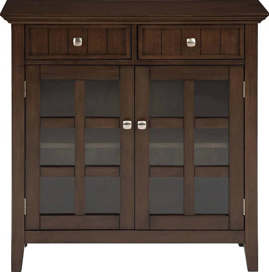Simpli Home - Acadian SOLID WOOD 36 inch Wide Transitional Entryway Storage Cabinet in - Natural Aged Brown_0