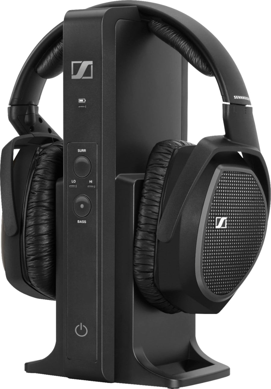 Sennheiser - RS 175 RF Wireless Headphone System for TV Listening with Bass Boost and Surround Sound Modes - Black_0