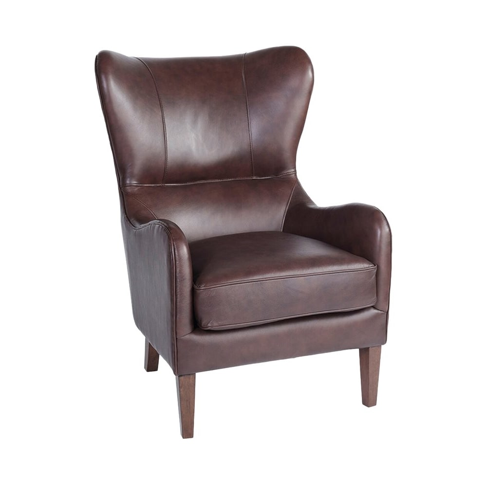 Finch - Morgan Traditional Foam Wing Chair - Chocolate Brown_1