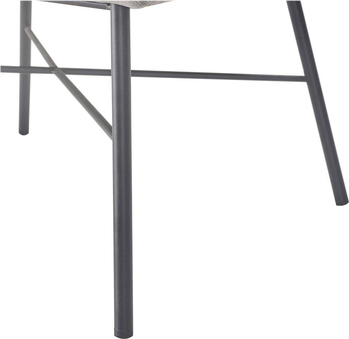 Adore Decor - 4-Leg Metal and Velvet Plush Accent Chair - Gray_2
