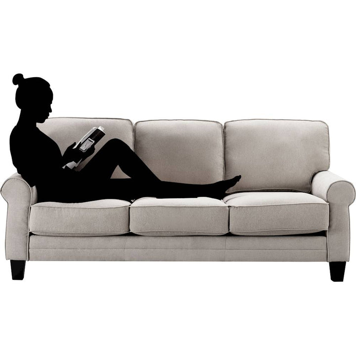 Serta - Copenhagen 3-Seat Fabric Sofa - Light Gray_5