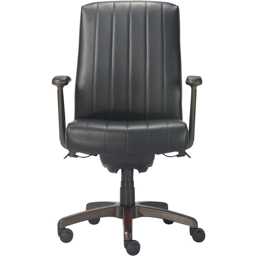 La-Z-Boy - Bennett Faux Leather and Wood Frame Executive Chair - Black_0