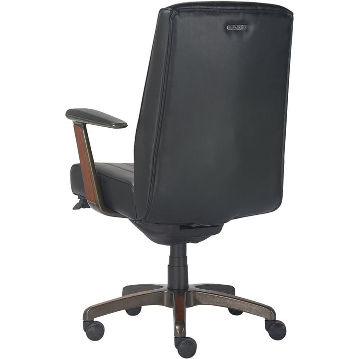 La-Z-Boy - Bennett Faux Leather and Wood Frame Executive Chair - Black_3