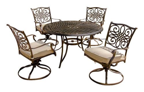 Hanover - Traditions Series Patio Dining Set (5-Piece) - Black_0