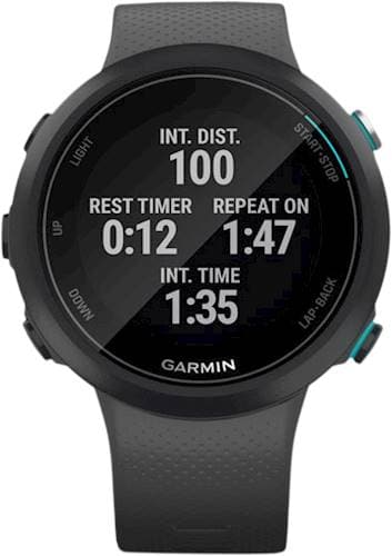 Garmin - Swim 2 Smartwatch 42mm Fiber-Reinforced Polymer - Slate With Silicone Band_0