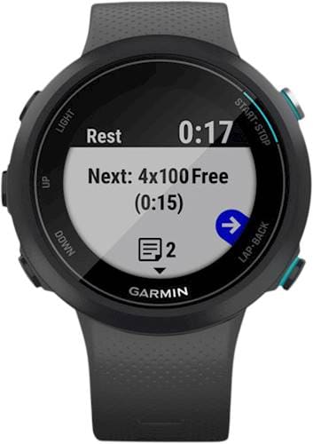 Garmin - Swim 2 Smartwatch 42mm Fiber-Reinforced Polymer - Slate With Silicone Band_8