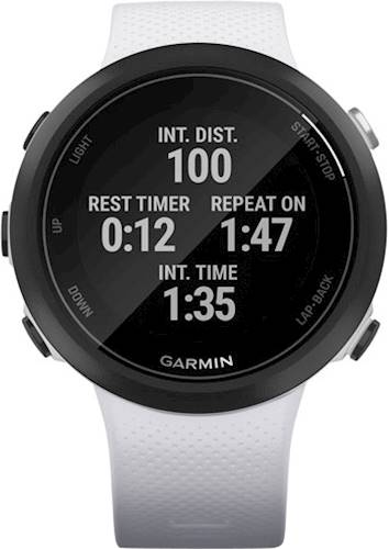 Garmin - Swim 2 Smartwatch 42mm Fiber-Reinforced Polymer - Whitestone With Silicone Band_0