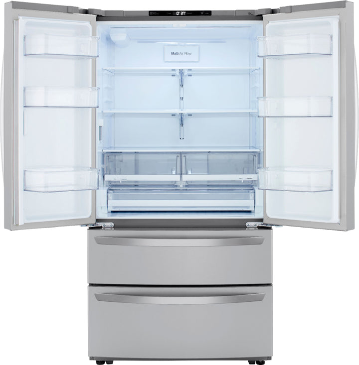 LG - 26.9 Cu. Ft. 4-Door French Door Refrigerator with Internal Water Dispenser and Icemaker - Stainless steel_4