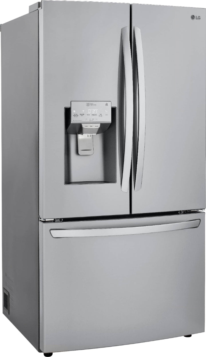 LG - 23.5 Cu. Ft. French Door Counter-Depth Smart Refrigerator with Craft Ice - Stainless steel_1