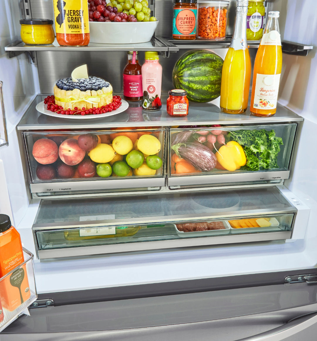LG - 23.5 Cu. Ft. French Door Counter-Depth Smart Refrigerator with Craft Ice - Stainless steel_21