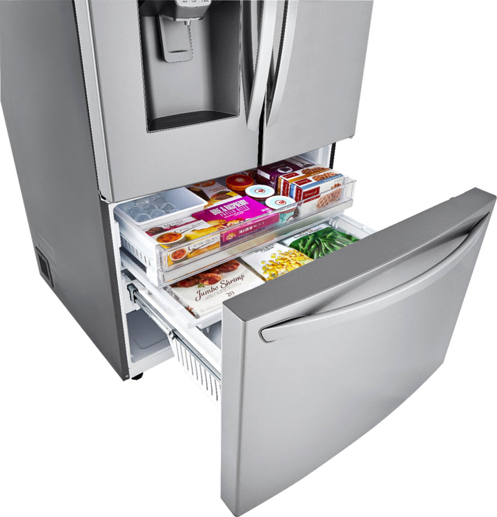 LG - 23.5 Cu. Ft. French Door Counter-Depth Smart Refrigerator with Craft Ice - Stainless steel_15