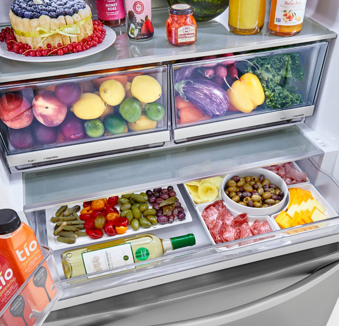 LG - 23.5 Cu. Ft. French Door Counter-Depth Smart Refrigerator with Craft Ice - Stainless steel_10