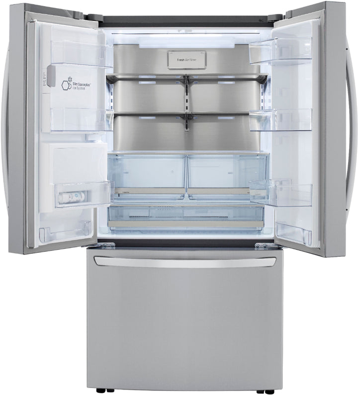 LG - 23.5 Cu. Ft. French Door Counter-Depth Smart Refrigerator with Craft Ice - Stainless steel_33