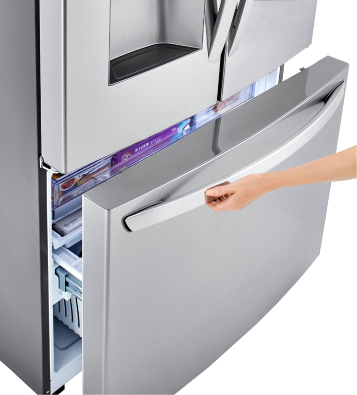 LG - 23.5 Cu. Ft. French Door Counter-Depth Smart Refrigerator with Craft Ice - Stainless steel_13