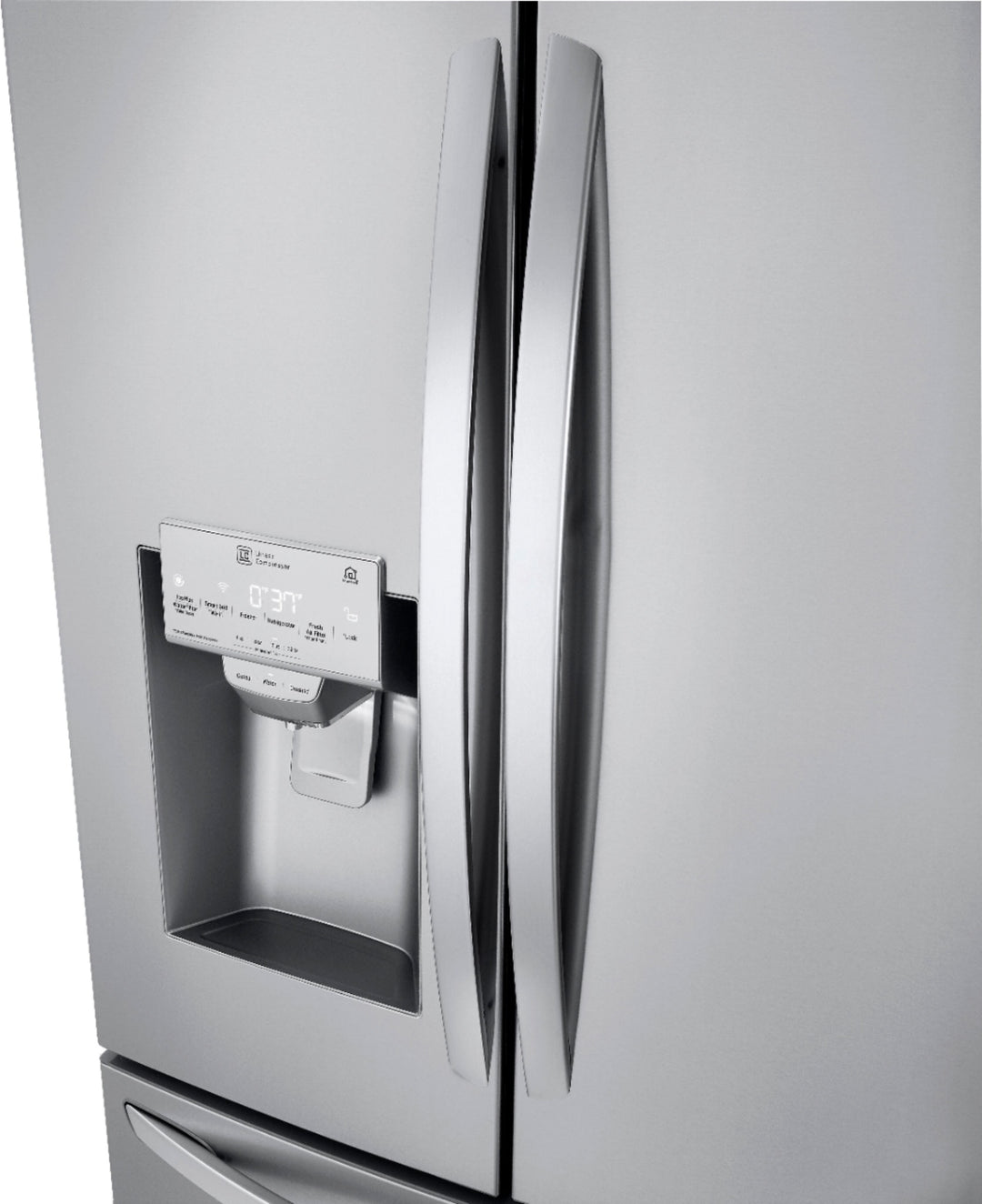 LG - 23.5 Cu. Ft. French Door Counter-Depth Smart Refrigerator with Craft Ice - Stainless steel_23