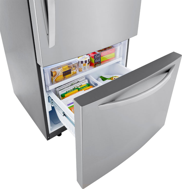 LG - 25.5 Cu. Ft. Bottom-Freezer Refrigerator with Ice Maker - Stainless steel_7