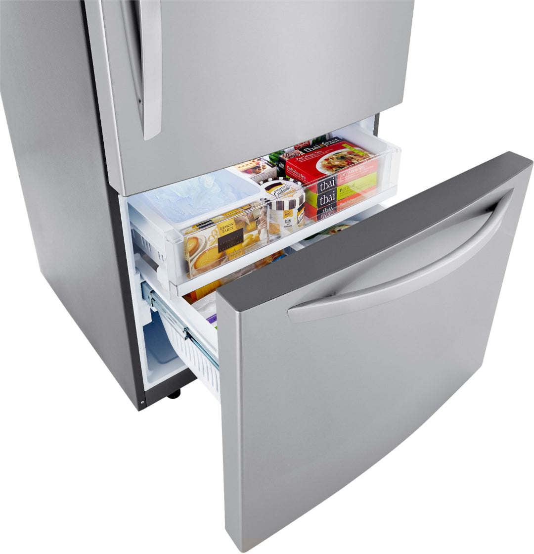 LG - 25.5 Cu. Ft. Bottom-Freezer Refrigerator with Ice Maker - Stainless steel_8