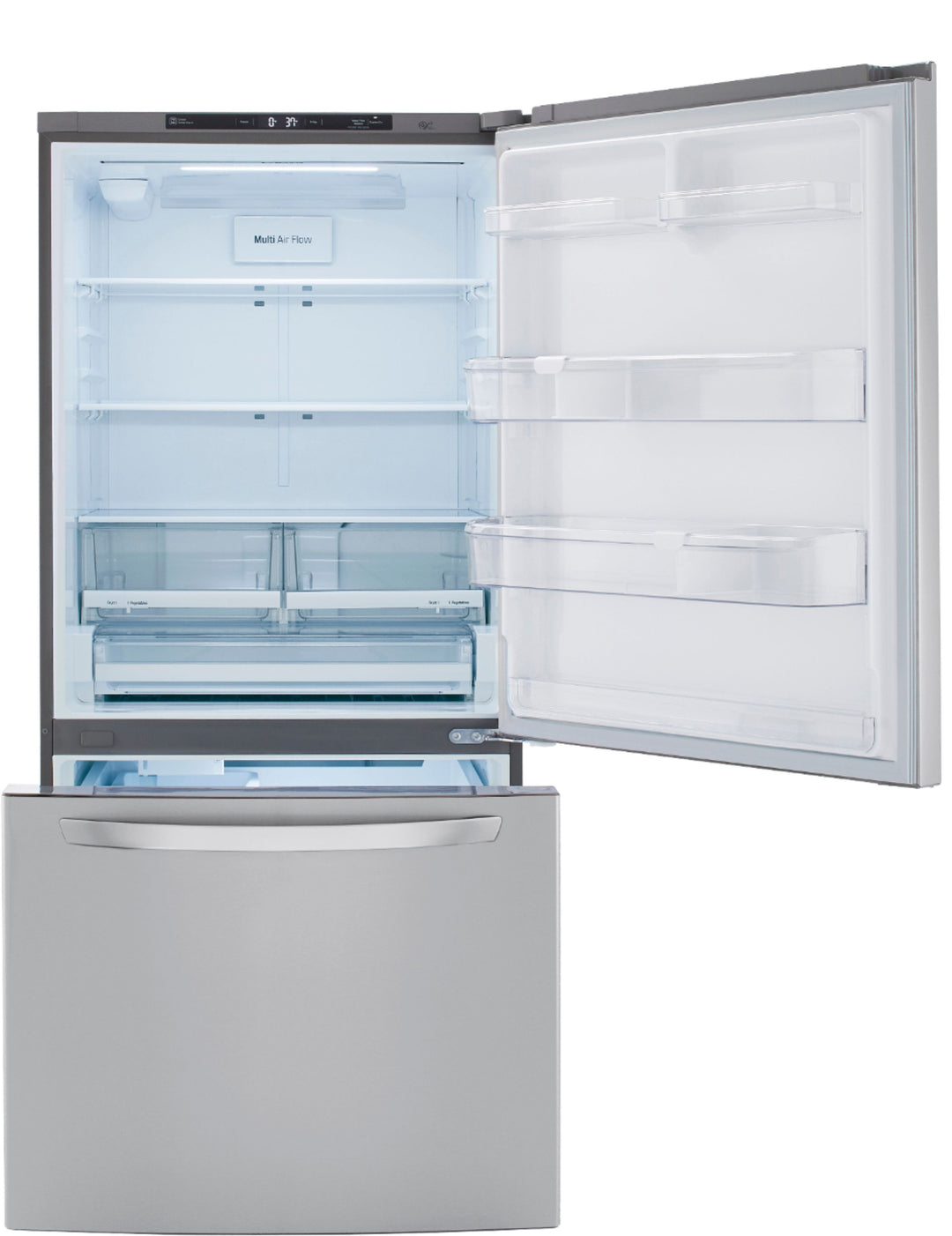 LG - 25.5 Cu. Ft. Bottom-Freezer Refrigerator with Ice Maker - Stainless steel_5