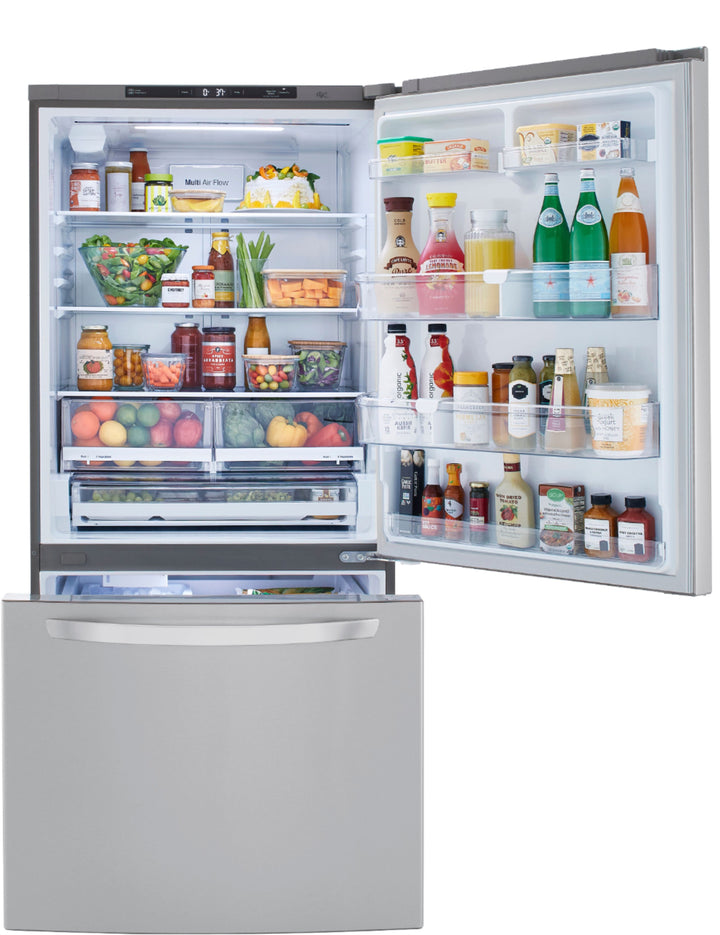 LG - 25.5 Cu. Ft. Bottom-Freezer Refrigerator with Ice Maker - Stainless steel_4