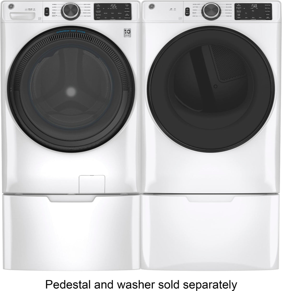 GE - 7.8 Cu. Ft. 10-Cycle Electric Dryer - White on white_9