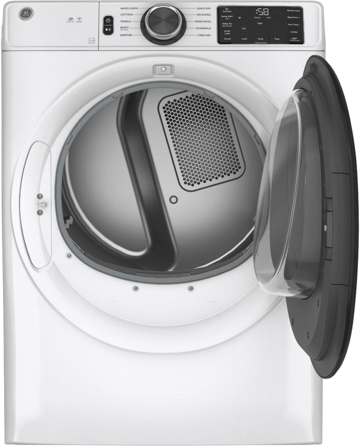 GE - 7.8 Cu. Ft. 10-Cycle Electric Dryer - White on white_4
