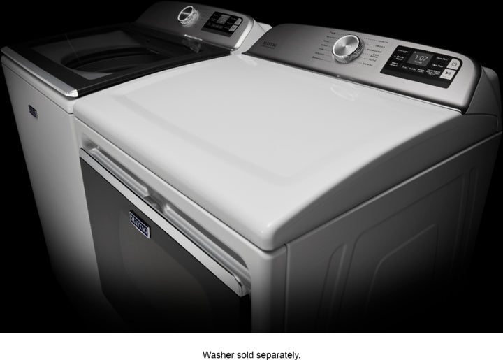 Maytag - 7.4 Cu. Ft. Smart Gas Dryer with Steam and Extra Power Button - White_7