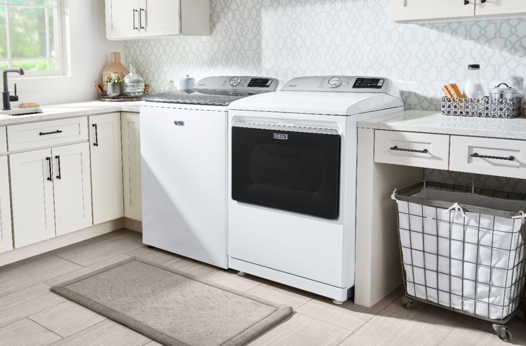 Maytag - 7.4 Cu. Ft. Smart Gas Dryer with Steam and Extra Power Button - White_3