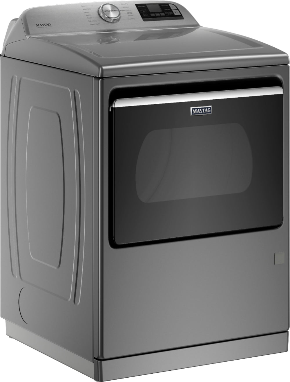 Maytag - 7.4 Cu. Ft. Smart Gas Dryer with Steam and Extra Power Button - Metallic slate_1