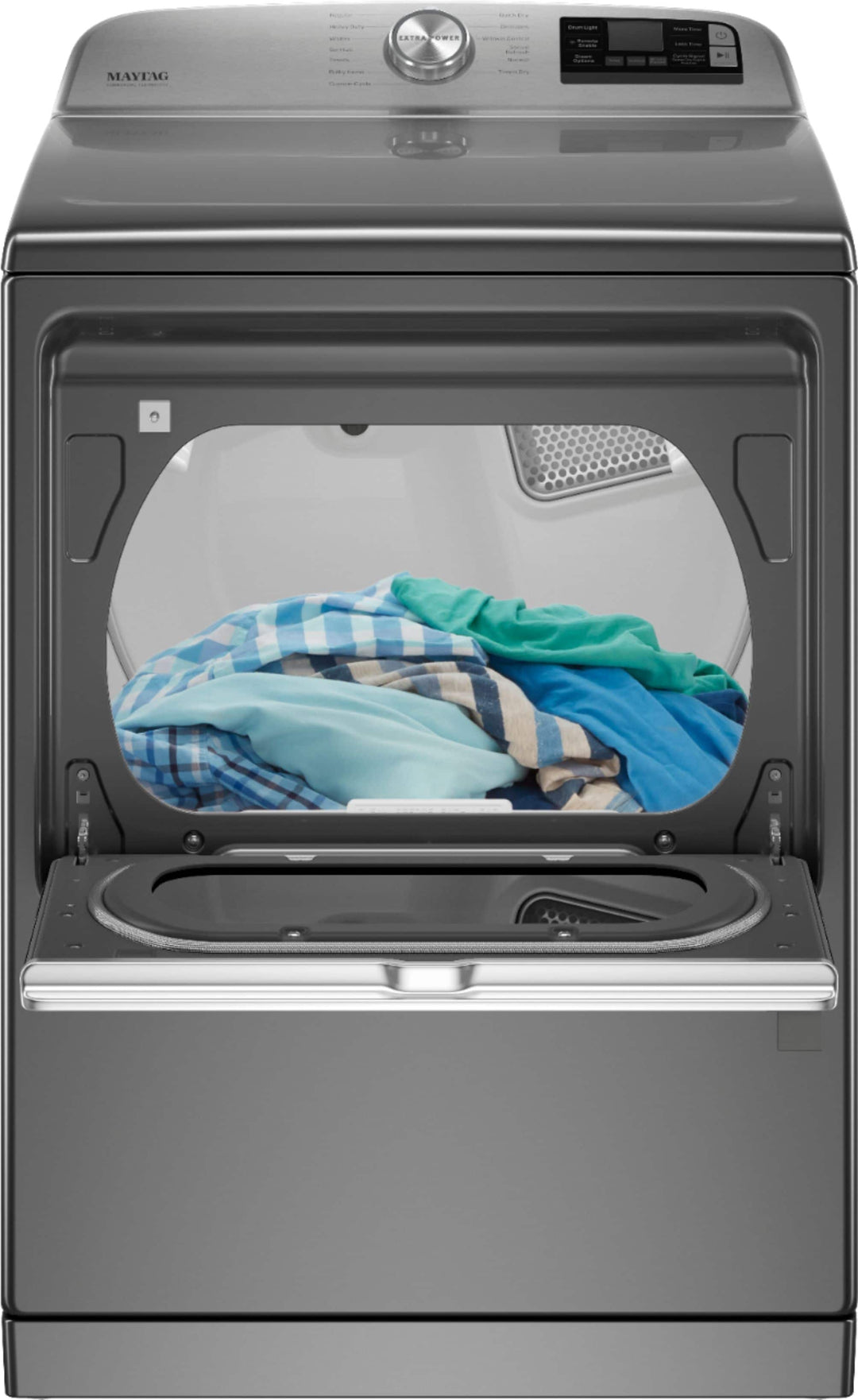 Maytag - 7.4 Cu. Ft. Smart Gas Dryer with Steam and Extra Power Button - Metallic slate_8