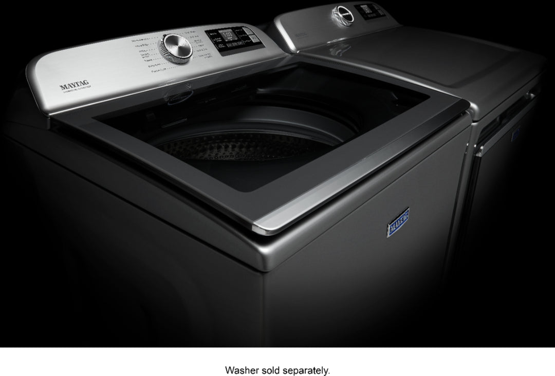 Maytag - 7.4 Cu. Ft. Smart Gas Dryer with Steam and Extra Power Button - Metallic slate_3