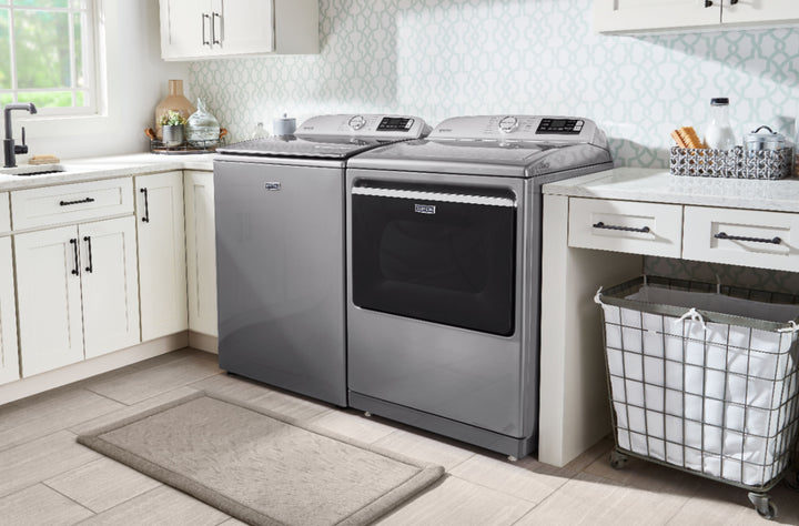 Maytag - 7.4 Cu. Ft. Smart Gas Dryer with Steam and Extra Power Button - Metallic slate_4