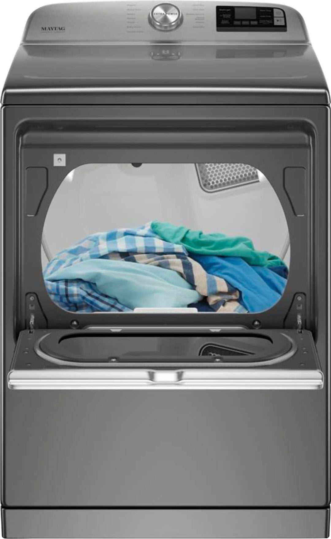 Maytag - 7.4 Cu. Ft. Smart Electric Dryer with Steam and Extra Power Button - Metallic slate_7