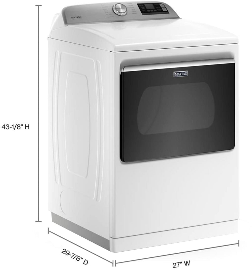 Maytag - 7.4 Cu. Ft. Smart Electric Dryer with Steam and Extra Power Button - White_1