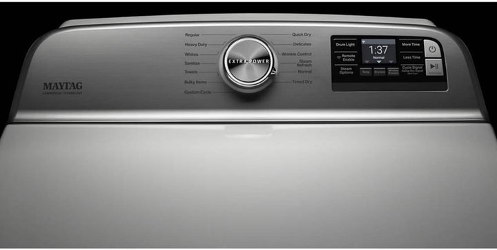 Maytag - 7.4 Cu. Ft. Smart Electric Dryer with Steam and Extra Power Button - White_9