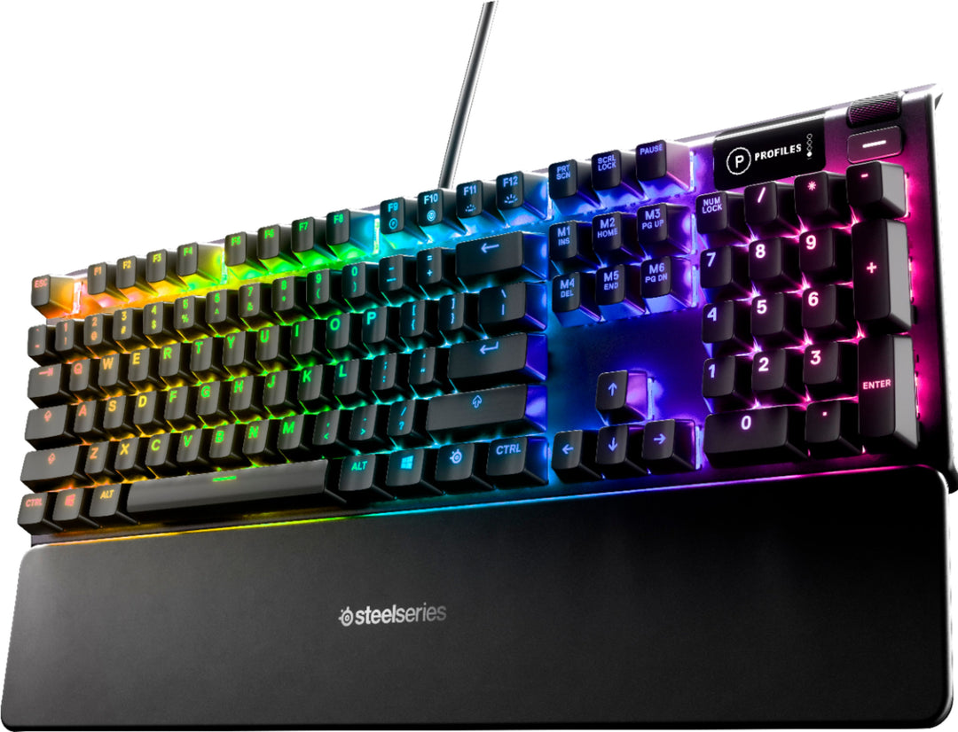 SteelSeries - Apex 5 Full Size Wired Mechanical Hybrid Blue Tactile & Clicky Switch Gaming Keyboard with RGB Backlighting - Black_1