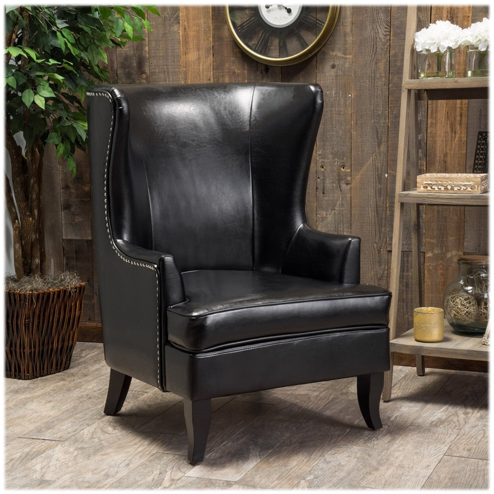 Noble House - Parkerville Bycast Leather Club Chair - Black_1