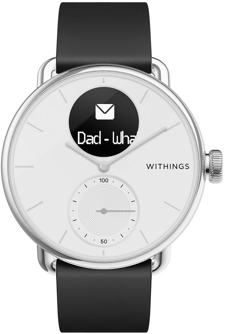 Withings - ScanWatch - Hybrid SmartWatch with ECG, heart rate and oximeter - 38mm - White_2