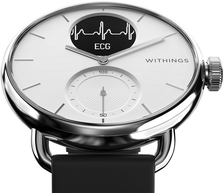 Withings - ScanWatch - Hybrid SmartWatch with ECG, heart rate and oximeter - 38mm - White_3