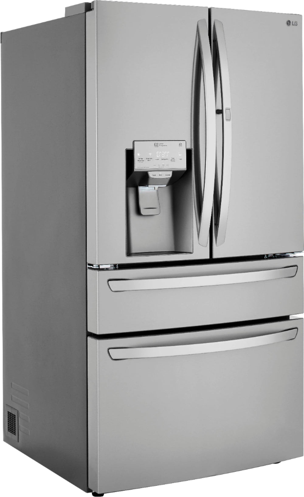 LG - 22.5 Cu. Ft. 4-Door French Door Counter-Depth Refrigerator with Door-in-Door and Craft Ice - Stainless steel_1