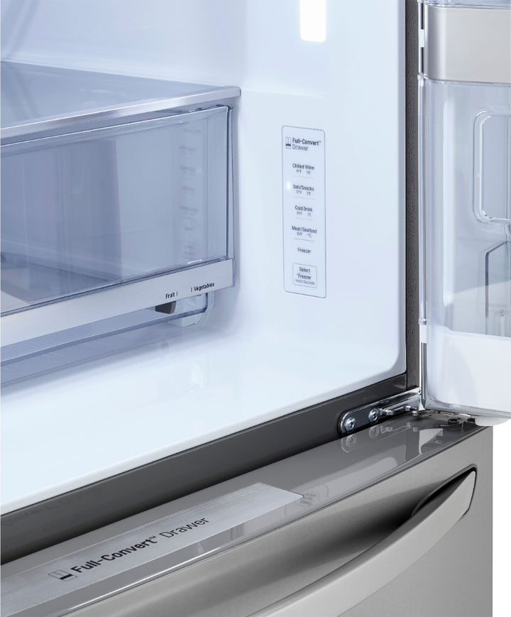 LG - 22.5 Cu. Ft. 4-Door French Door Counter-Depth Refrigerator with Door-in-Door and Craft Ice - Stainless steel_27