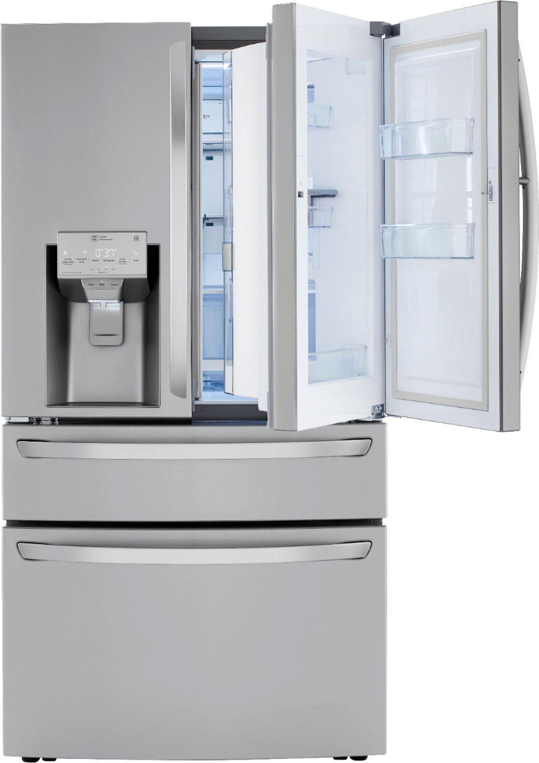 LG - 22.5 Cu. Ft. 4-Door French Door Counter-Depth Refrigerator with Door-in-Door and Craft Ice - Stainless steel_25