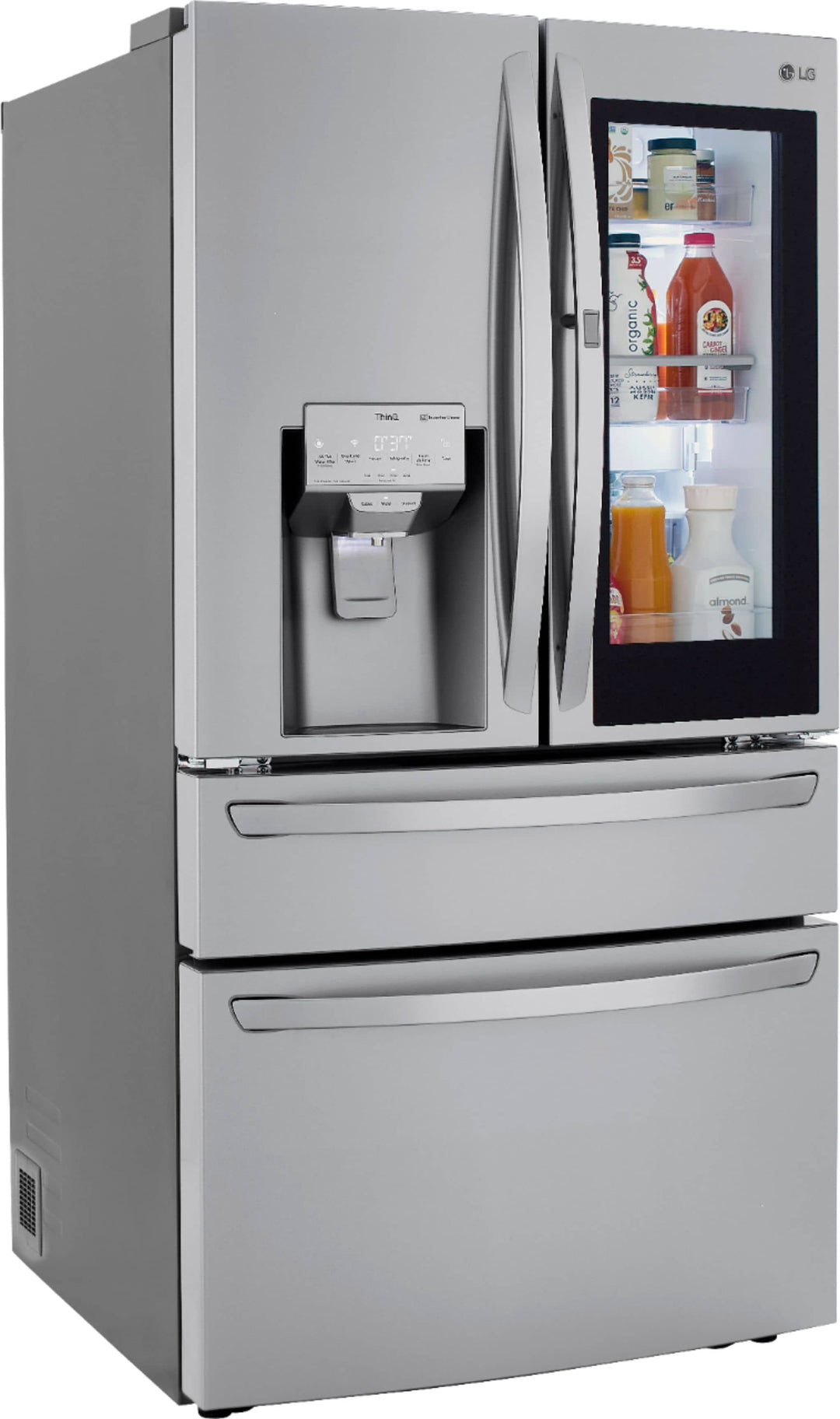 LG - 22.5 Cu. Ft. 4-Door French Door Counter-Depth Refrigerator with InstaView Door-in-Door and Craft Ice - Stainless steel_1