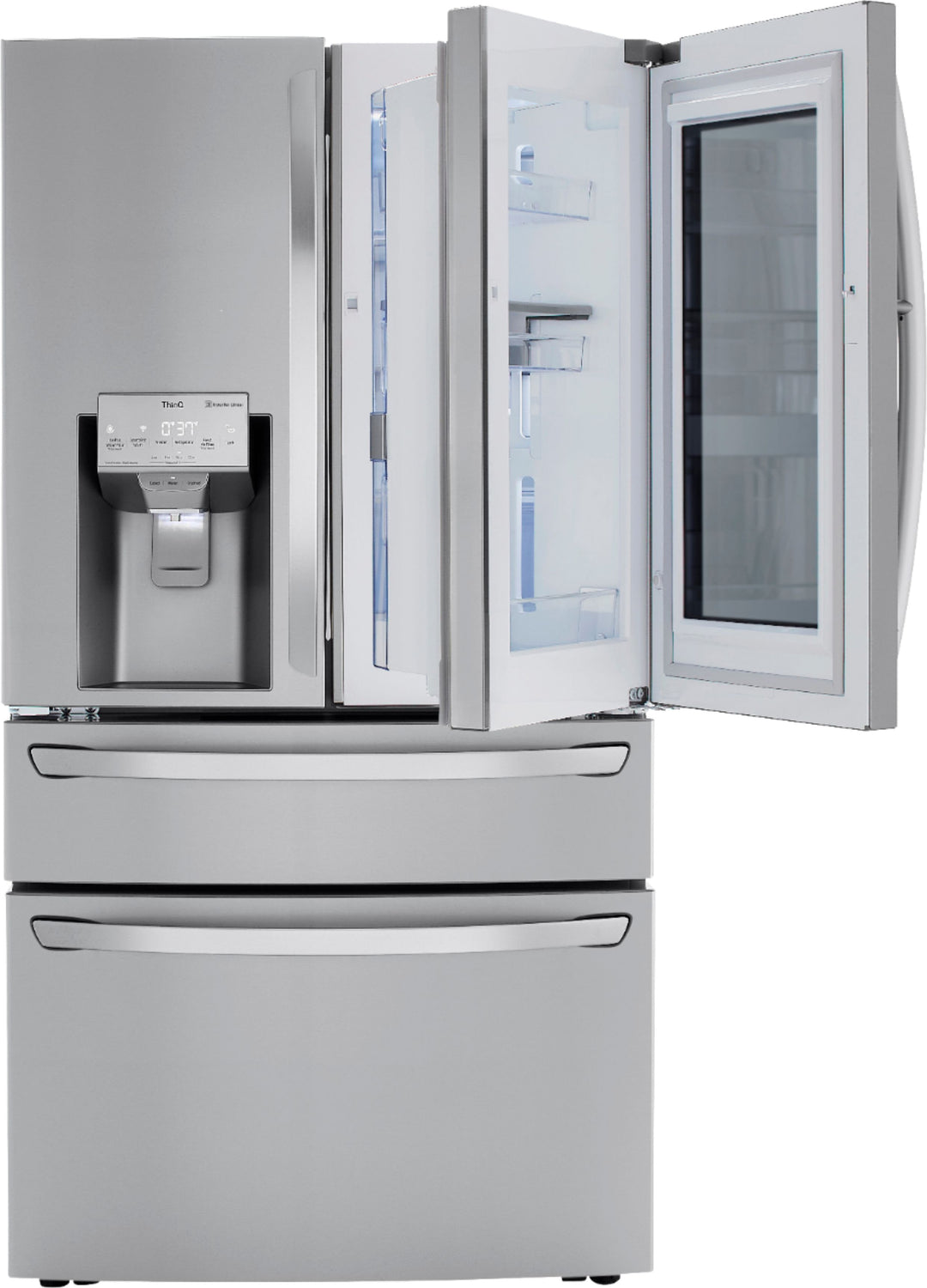 LG - 22.5 Cu. Ft. 4-Door French Door Counter-Depth Refrigerator with InstaView Door-in-Door and Craft Ice - Stainless steel_27